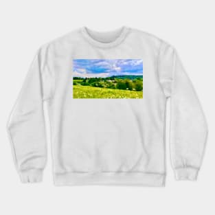 Vibrant Hills and Rolling Greens Crewneck Sweatshirt